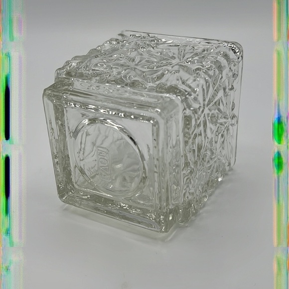 AVON CLEAR GLASS CANDLE HOLDER - Picture 6 of 7